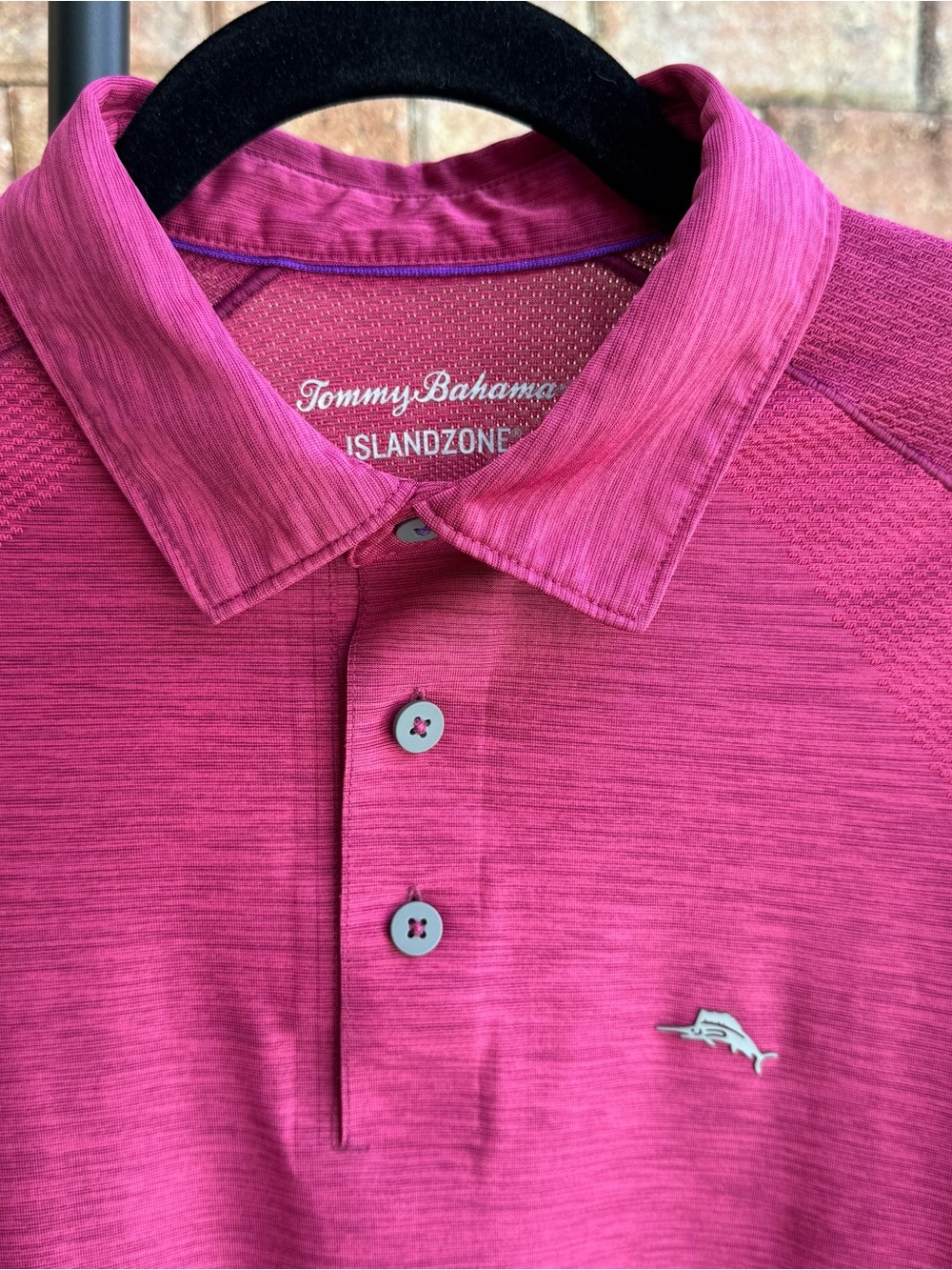 Tommy Bahama Pink Marled IslandZone Polo